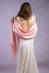 Blush Peachy Pink | Drew Pashmina Super Soft Large Special Occasion Wrap with Tassels