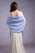 Powder Blue Pashmina | Drew Light Blue Super Soft Large Special Occasion Wrap with Tassels