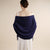 Navy Blue Pashmina | Drew Super Soft Large Special Occasion Wrap with Tassels