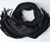 Black Pashmina | Drew Super Soft Large Special Occasion Wrap with Tassels