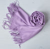 Lilac Pashmina | Drew Super Soft Large Special Occasion Wrap with Tassels