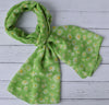 Apple Green Scarf | Hannah Daisy Print Scarf made from Recycled Yarn