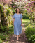 Blue Check Dress | Martina Short Sleeve Cotton Gingham Seersucker Oversized Dress