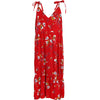 Red Floral Sundress | Natalia Softly Gathered Strappy Dress