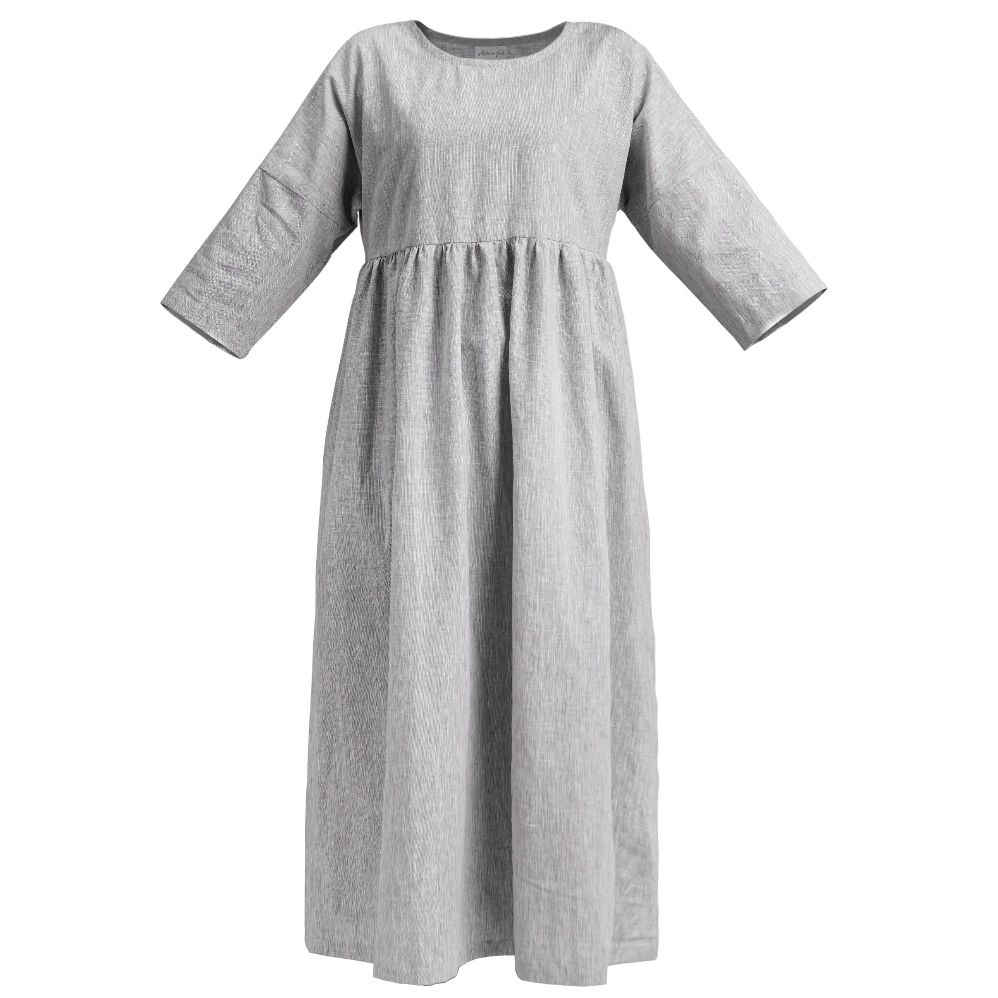 olivia grey dress Olivia Tailored Midi Dress with Square Neck in Sky Mist Blue with Whit