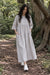 The Olivia Dress | Limited Edition Grey 3/4 Sleeve Dress with Gathered Skirt