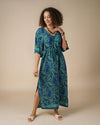 Jade & Blue Kaftan Dress | Siobhan Lightweight Paisley Print Maxi Dress