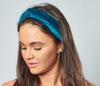 Teal Velour Velvet Headband | Tess Twisted Knot Elasticated Bandana