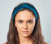 Teal Velour Velvet Headband | Tess Twisted Knot Elasticated Bandana