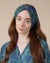 Turquoise & Blue Headband | Abi Silky Paisley Twisted Knot Hairband