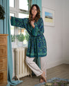 Jade & Blue Kimono | Emily Lightweight Silky Paisley Robe