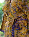 Mustard & Blue Kimono | Emily Lightweight Silky Paisley Robe
