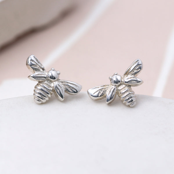 Sterling Silver Bee Earrings