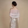 Talia | Linen Scarf with Tassels - Pink and White