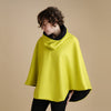 Vibrant Colour Funnel Neck Cape | Georgia Boiled Wool Fully Lined Poncho