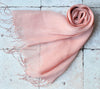 Talia | Linen Scarf with Tassels - Dusky Pink