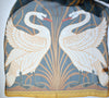 Aria | Silk Chiffon Scarf - Blue Swan Print
