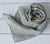 Tiffany | Silk Neck Scarf - Grey & Gold Foil Polka Dot